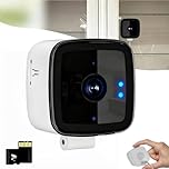 Window Camera with a Memory Card, Smart Indoor/Outdoor Security Camera with Night Vision & Motion Detection, for Outdoor & Indoor Use, Protect Your Home, Family Property Protection (2.4 GHz, 16 GB)