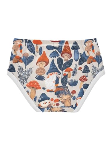 ZZKKO Gnomes and Mushrooms Leaves Girls Underwear Toddler Panties for Girls Comfort Brief Size 2T2