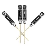 ZIQING 4pcs 1.5mm 2.0mm 2.5mm 3.0mm Hex Screw Driver Set Hex Key Set RC Tools Titanium Hexagon Screw