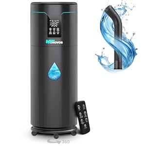 Humidifiers for Large Room Home Bedroom 2000 sq.ft. 17L/4.5Gal Large Humidifier with Extension Tube & 4 Speed Mist,Top Fill Wholehouse Humidifier with 360°Nozzle for Plant Commercial Greenhouse(Black)