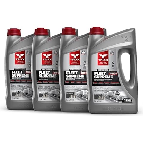 Triax Fleet Supreme ESP 10W-30 Ultimate Full Synthetic, Friction Modified, API CK-4, Heavy Duty Diesel Engine Oil with Moly, Performance Boosted, Superb Powerstroke Performance (4 Gallon Pack) Cover