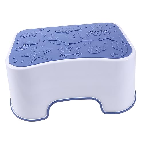Tabouret de bain bleu plastique : fini le manque de place aux toilettes