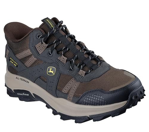 Skechers Men's John Deer Mid Top Equalizer 5.0 Row Crop Trail Inspired Work Hands Free Slip Ins Hiking Shoe, BRBK, 11