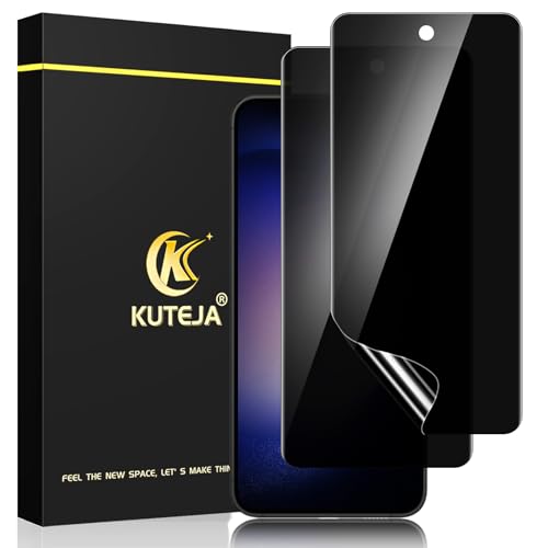 Kuteja [2 Stück] Privacy TPU Schutzfolie für Samsung Galaxy S23 5G, Anti Spähen Sichtschutz, Anti-Kratzen, Fingerabdruck...