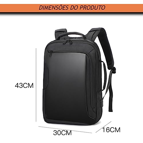 TOKSHOP - Mochila Masculina Executiva Impermeável Antifurto - Para Notebooks de Até 15.6 Polegadas,