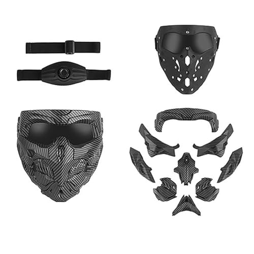Masque cyberpunk pour cosplay d'Halloween et soirées déguisées à thème crâne