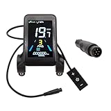 YIZITU Electric Bike LCD Display Scooter Waterproof Intelligent Colorful Control Panel Scooter Part LCD Screen Vehicle Meter Multifunction LED Digital Dashboard