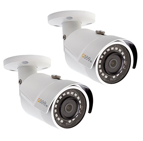 Q-See QCA8075B-2 4MP High Definition Analog Bullet Security Camera 2-Pack (White)