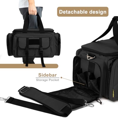PROFOCUS Large Range Bag -Tactical 4+ Pistol Case Gun Bag with Lockable Zippers for Shooting Range Outdoor Hunting Handgun Revolver Gun Carrying Pistol Case for Handguns and Ammo by PROFOCUS - Image 5