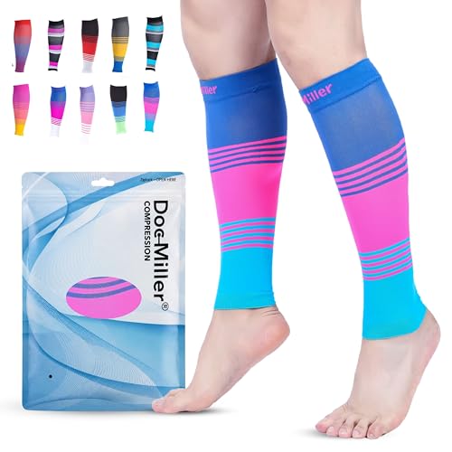Doc Miller Calf Compression Sleeve 20-30 mmHg for Men & Women, 1 Pair