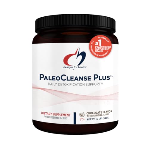 Designs for Health PaleoCleanse Plus - Detox Powder with 18g Bone Broth Protein, Antioxidant Herbs, Vitamins + Minerals - Smoothie Shake Drink Mix, Chocolate (15 Servings / 525g)