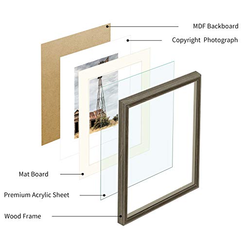 Farm Pictures Framed Artwork Decor - Rustic Countryside Scenes And Wildlife Elk Photo Prints Wall Art With Frames For Bathroom, Living Room, Office 3 Panels #TOP4