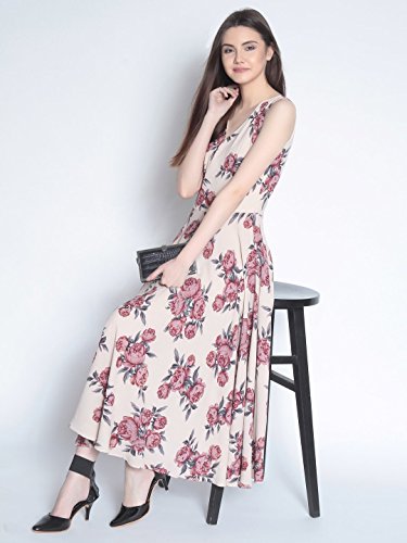 Image of Rare Women's Polyester A-Line Maxi Casual Dress