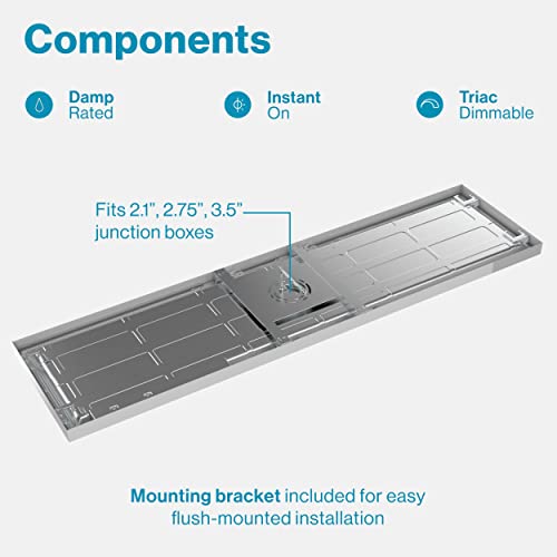 Sunco 2 Pack 1X4 Led Flat Panel Light Fixture 46W Selectable Brightness 3750/5000/5700Lm Selectable Color Temperature 3500K/4000K/5000K Matte White Drop Ceiling Office Lights Etl Energy Star #TOP2