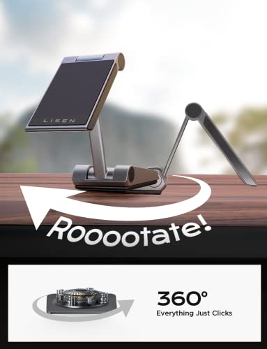 image for LISEN Magnetic Phone Holder for Car,360° Rotate Alloy Folding Dash Ph