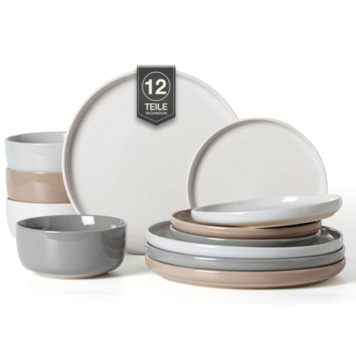 Richmount Milkyway Geschirrset,12-teiliges teller set,Steingut...