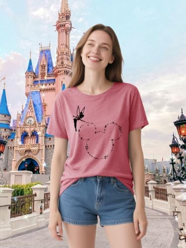 Image of Magic Kingdom Castle Shirt Holiday Short Sleeve Boho Clothes for Women