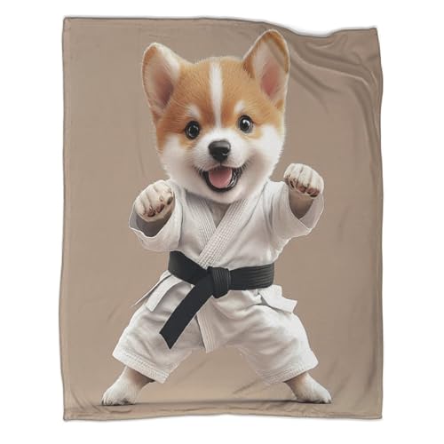 Couverture lit microfibre chaude avec impression animal mignon