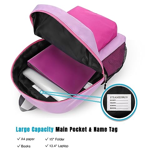 Image of STEAMEDBUN Kids Backpack for Girls,Kindergarten Backpack for Toddler Girls Age 3-6