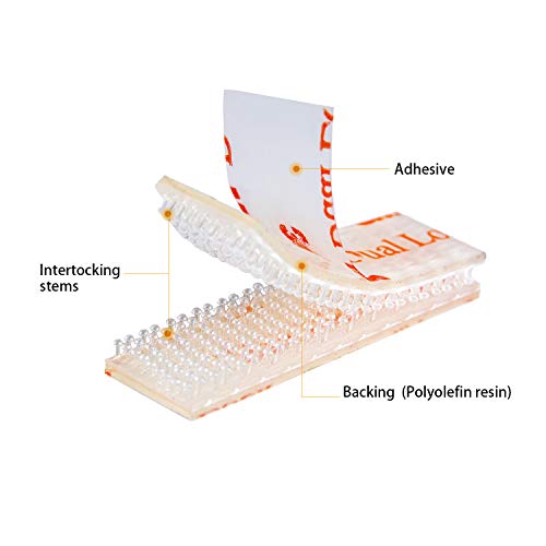 YiePhiot EZ Pass/IPass/IZoom/SunPass Mounting Strips 8Pcs (4 Sets), Peel and Stick Adhesive Strips Dual Lock Tape (8)
