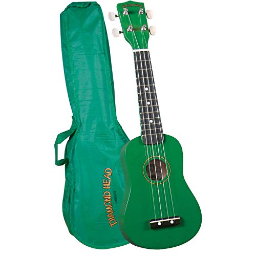 Diamond Head DU-105 Rainbow Soprano Ukulele - Green