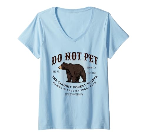 Mujer Mammoth Cave National Park Black Bear - Recuerdo divertido Camiseta Cuello V