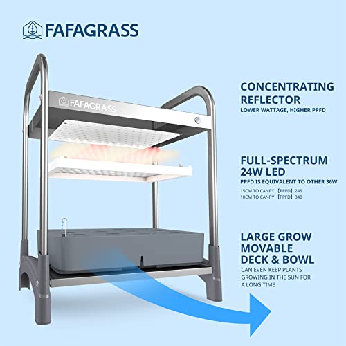 Fafagrass Hydroponics Growing System 12 Pods Stackable Indoor Garden With 6L Removable Tank, Hydroponic Garden With Aeration Pump, 17’’ Height Smart Indoor Herb Garden With Grow Light For Kitchen #TOP3
