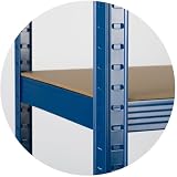 Humberg Półka garażowa metalowa Obciążenie do 875 kg 5 półek 30 x 90 x 180 cm Niebieski