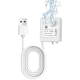 Superleise Katzenbrunnen Pumpe Ersatzpumpe für Trinkbrunnen mit LED Licht und Einstellbarem Wasserdurchfluss, 5V USB Wasserpumpe Universell Kompatibel für Haustier Wasserbrunnen 1.5m