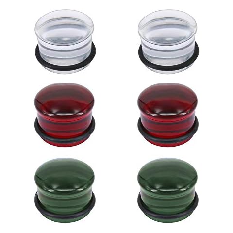 ZeSen Jewelry 4g-5/8 IN Glass Ear Gauges Cover