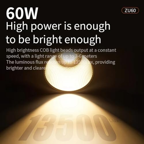 Foco LED COB de 60W para estudio fotográfico con temperatura regulable de 2700-7500K 5