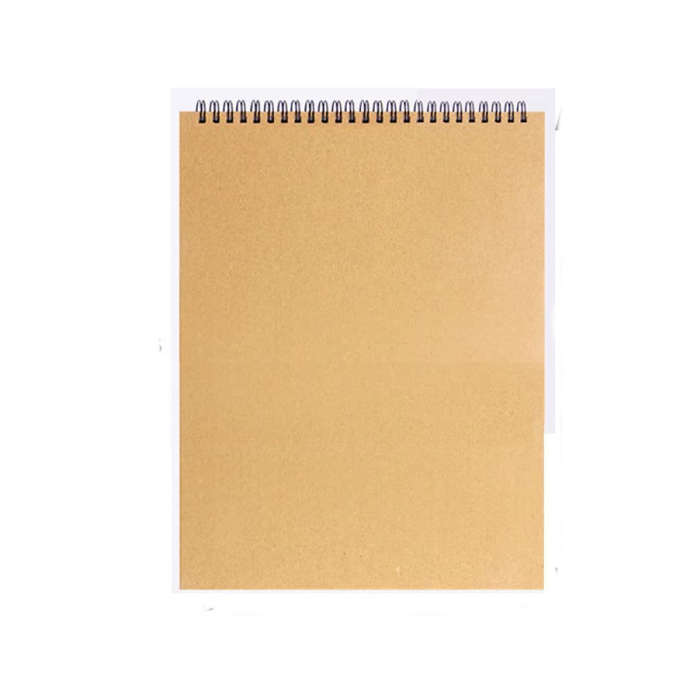 Skizzenbuch, Retro-Spirale, Leinen, Hardcover-Notizbuch, 120 Seiten, 160 g/m², nachfüllbar, für Kunst, Zeichnen, Schreibwaren, Schulbedarf, A4, Top