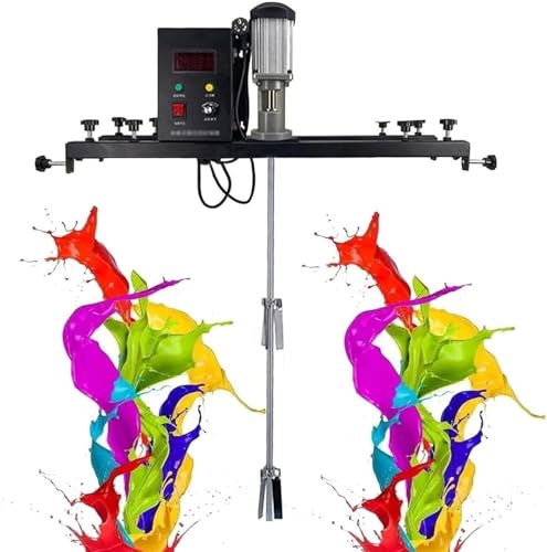 Power Mixer Pneumatic Agitator Clamp-On Drum Agitator Industrial-Grade Pneumatic Shaker Paint Stirring Tool，Tank Electric Agitator, 980W 1 Ton Paint Mixer Machine with Support Hanger, Foldin