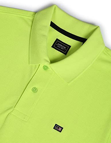 Image of Arrow Sport Solid Polo T-Shirt for Men - Regular Fit, Cotton Half Sleeves Mens Tshirt
