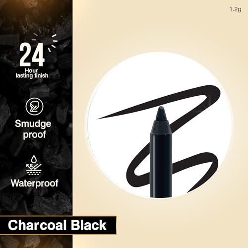 Image of Auric Intensiv Kajal Pencil (1.2g) I Long Lasting, Water Proof, Smudge Proof, Hypoallergenic, Easy-to-apply I Ophthalmologically Tested I (Charcoal Black)