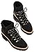 kate spade new york Women's Willow Lug Lace Up Bootie Fashion Boot, Black, 8.5
