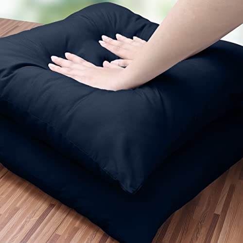 image for Utopia Bedding Throw Pillows Insert (Pack of 2, Navy) - 24 x 24 Inches
