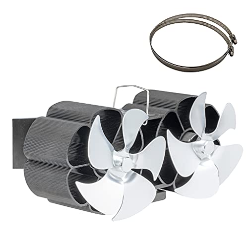 carotoe 10 ventiladores de estufa para el hogar, ventilador alimentado por calor, distribución eficiente del calor para troncos de madera, hogar silencioso BG703