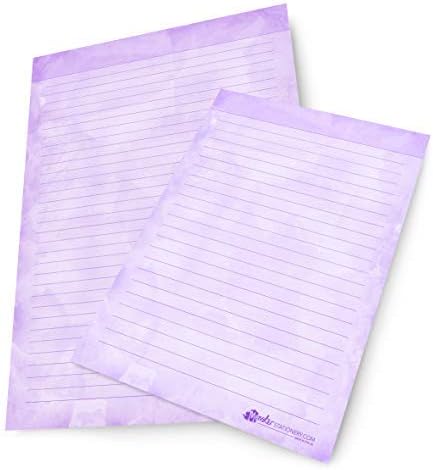 To Do List Notepad, Things to Do Today List Pad A4 + A5-60 Sheets, Purple Watercolour, 80gsm