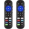 (Pack of 2) Replacement Remote Compatible with Roku TV Remote, for Hisense/Onn/TCL/Element/Sharp/Hitachi/LG/Sanyo/JVC/Magnavox/RCA/Philips/Westinghouse Roku Built-in Smart TV