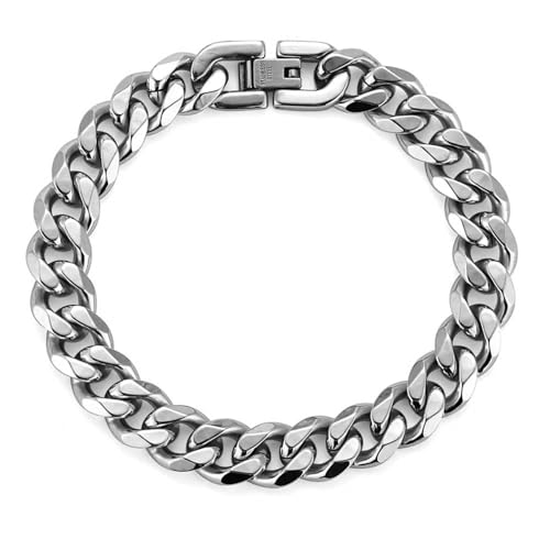 Pulsera EHLINVVE acero titanio 8mm 7.5in plateada miniatura 1