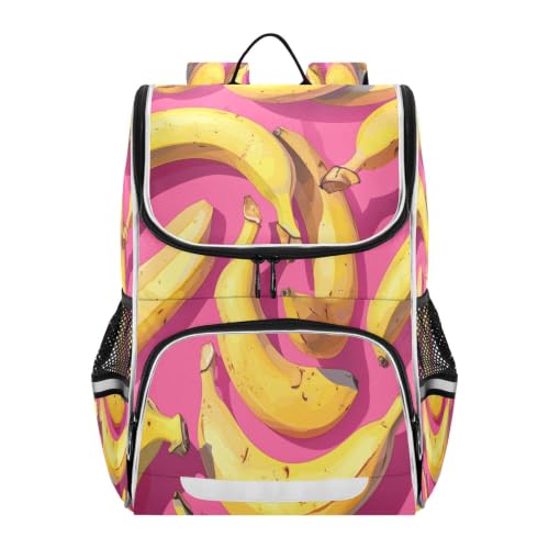 Sac à dos bananes fruits mignons pour les cours, les sorties et les loisirs