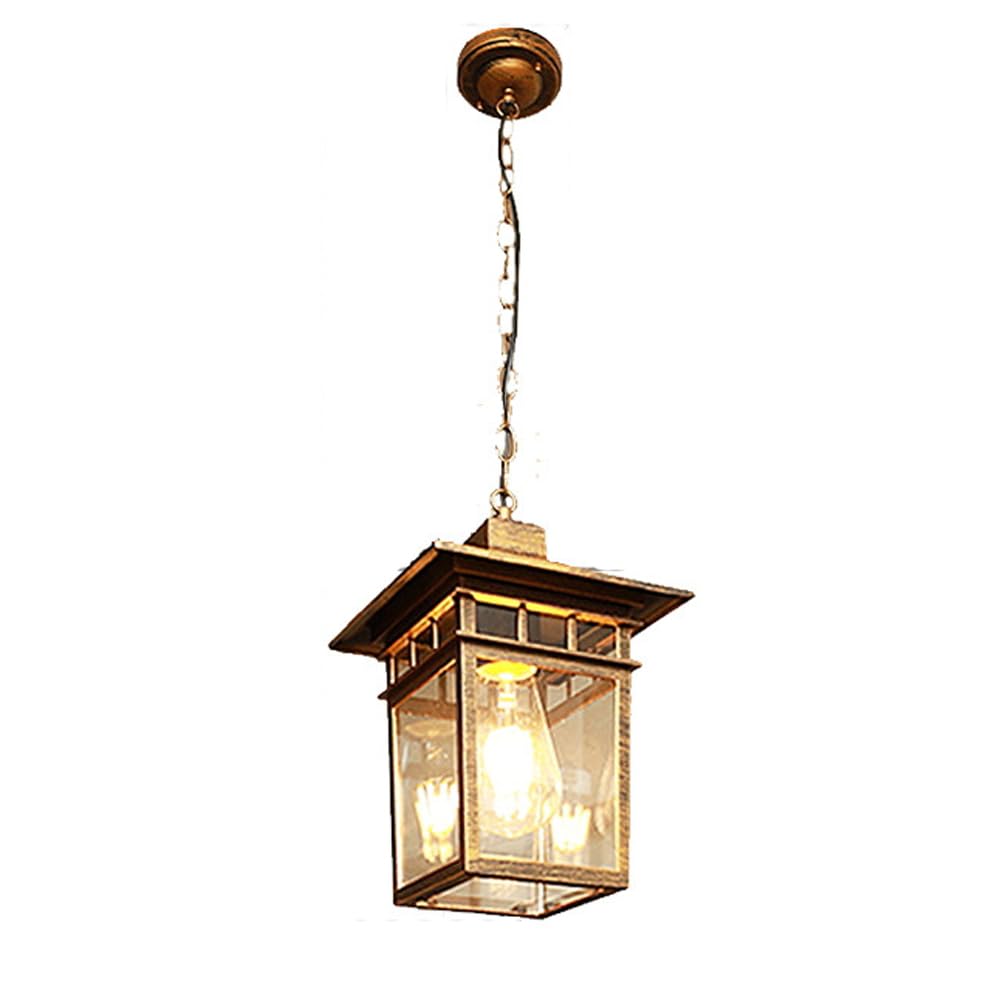 SYAXVOM American Outdoor Waterproof Pendant Light for Garden Hanging Corridor Balcony Ceiling Installation Lighting Fixtures Small Chandelier Villa Decoration Gazebo Porch Lightin