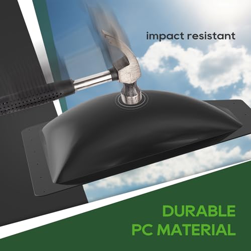 Image of RVGUARD RV Skylight Replacement, 11 inch x 24 inch Outer Dimension Skylight Fits All Standard 8 inch x 20 inch Openings, RV Skylight for Camper Trailer Fifth Wheel Truck, UV Resistant, Impact Resistant, Black