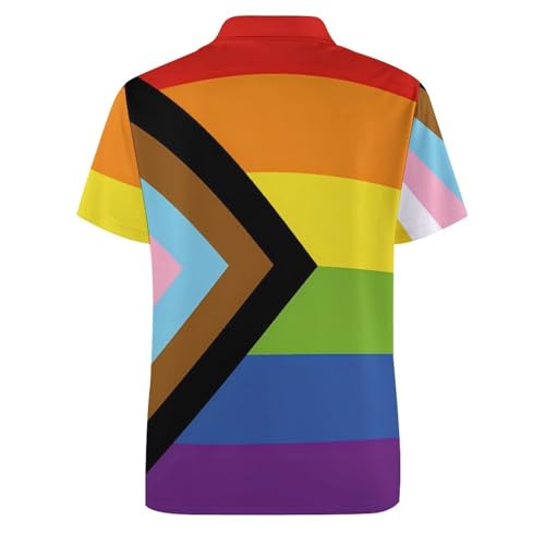 Camiseta polo de mujer LGBT con bandera arco iris luce tu orgullo trans 6