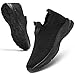 Hetohec Mens Walking Shoes Lightweight Breathe Casual Mesh Running Shoes Slip On Fashion Tennis Sneakers Comfort Gym Workout Trainers Black