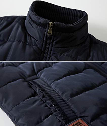 Xinyangni Men's Outdoor Stand Collar Fleece Jacket Vest Casual Padded Vest Coats Army Green Us 2Xl/Asia 6Xl #TOP3