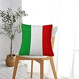 Fundas de Cojín Funda de Almohada del Sofá,Verde Mundo Italia Bandera Rojo Celebración Color Correctamente País Emblema,Throw Cojín Decoración Almohada Cubierta Decorativo para Sala de Estar 45x45cm