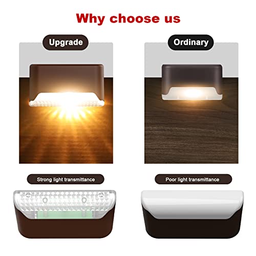 Pearlstar Solar Deck Lights Outdoor,24 Pack Solar Deck Lights Outdoor Waterproof Led,For Stairs,Step,Fence,Yard,Patio,Driveway,Pathway,Yard,Backyard And Garden(Brown) #TOP1