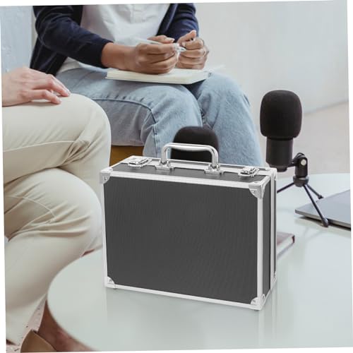 Portable Aluminum Tool Box Storage Case with Sponge Lining for Instruments and Documents Hard Briefcase for Men Organizer for Home Office and Workshops3